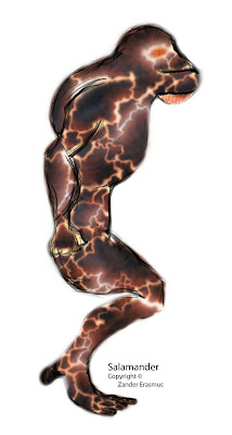 Concept Art for a Fire Salamander