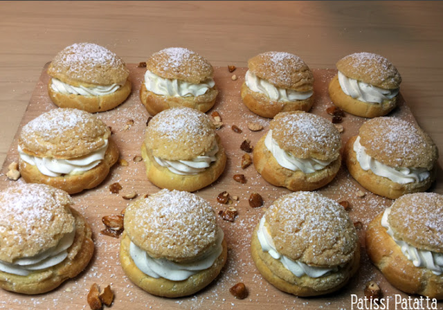 recette de choux à la crème, choux à la crème de Philippe Conticini, recette de craquelins, tutoriel choux à la crème, les meilleurs choux à la crème, chantilly au macarpone,noix de cajou caramélisés, choux Conticini, recette de chef pâtissier,