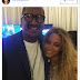 Beyonce and her dad, Mathew Knowles pose for a rare picture backstage at her concert.