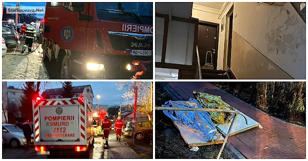 Doi bătrâni au murit în apartamentul cuprins de incendiu, pe strada Alexandru cel Bun din Suceava