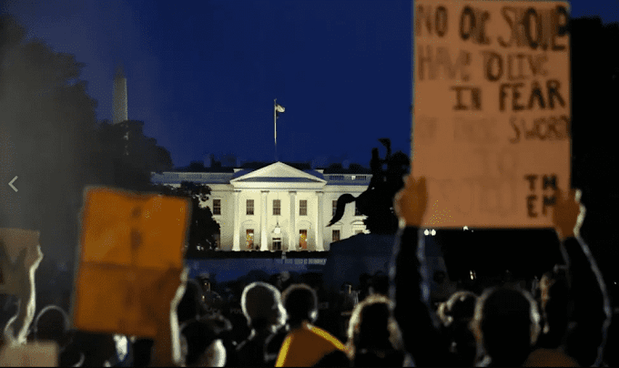 Protest In Front Of Trump's House