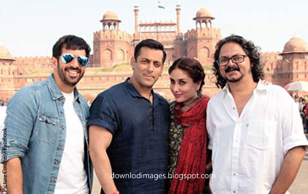  Kabir Khan, Salman Khan, Kareena Kapoor Khan on the sets of movie'Bajrangi Bhaijaan'