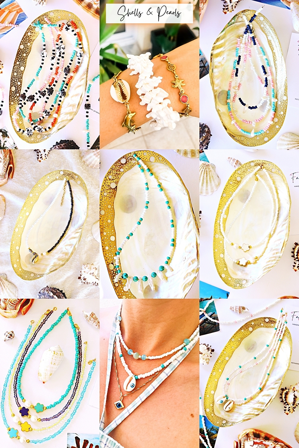 Fab & happy handmade jewelry with shells pearls and mother of pearl, Etsy jewelry, jewelry trends 2021/22, nakit od perli i skoljki