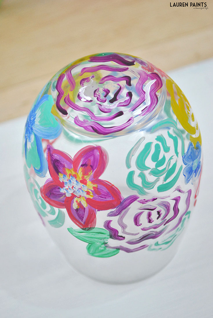 DIY Spring Flowers Painted Wine Glasses Tutorial with Finish® & a Target GC Giveaway