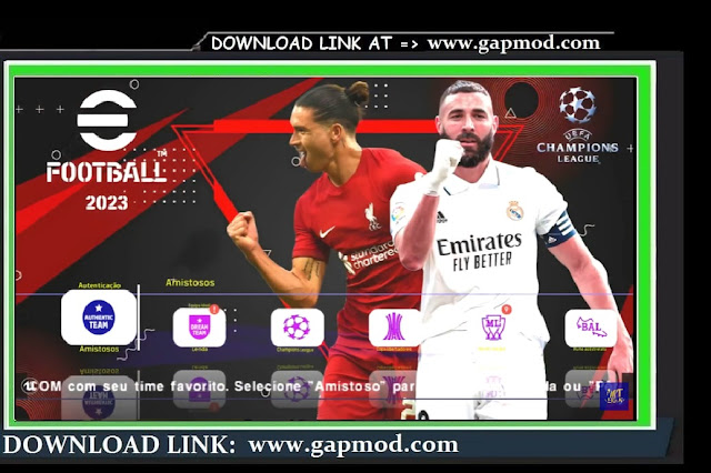 eFootball PES 2023 ISO PPSSPP Latest Transfer And New Kits Best Graphics HD Real Faces