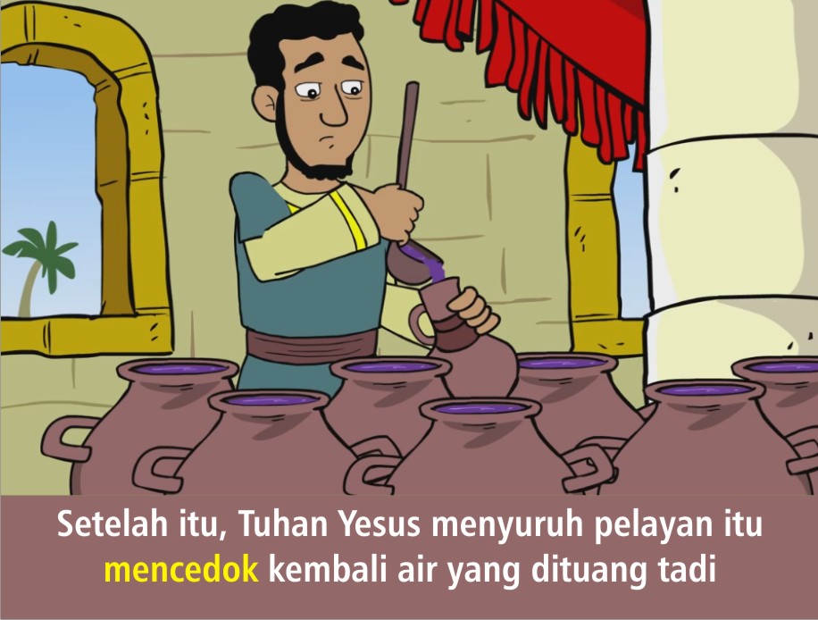 Komik Alkitab Anak: Tuhan Yesus Mengubah Air Menjadi Anggur