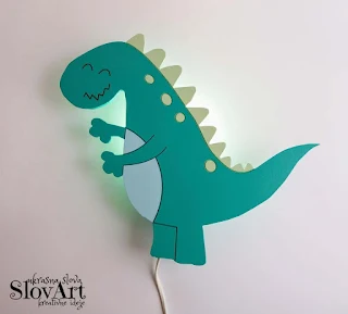 Dečija zidna lampa dinosaurus