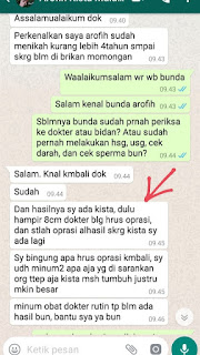 Kista tumbuh lagi setelah operasi