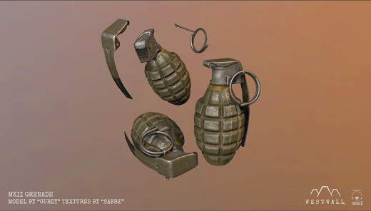 Arma3用第二次世界大戦MODの手榴弾