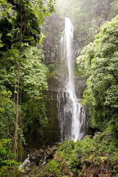 Waterfall near Hana, after rain
