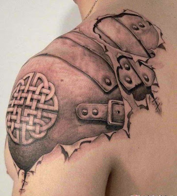 Shoulder Tattoo with some armor.