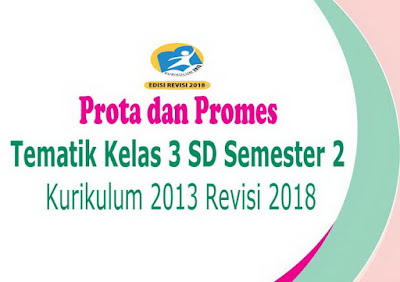 Program Tahunan dan Program Semester Tematik Kelas  Prota dan Promes Tematik Kelas 3 SD Kurikulum 2013 Revisi 2018 Semester 2