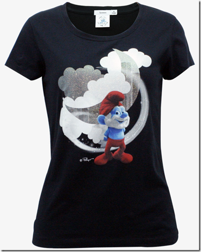 The Smurfs Glitter Print Tee - SGD 23