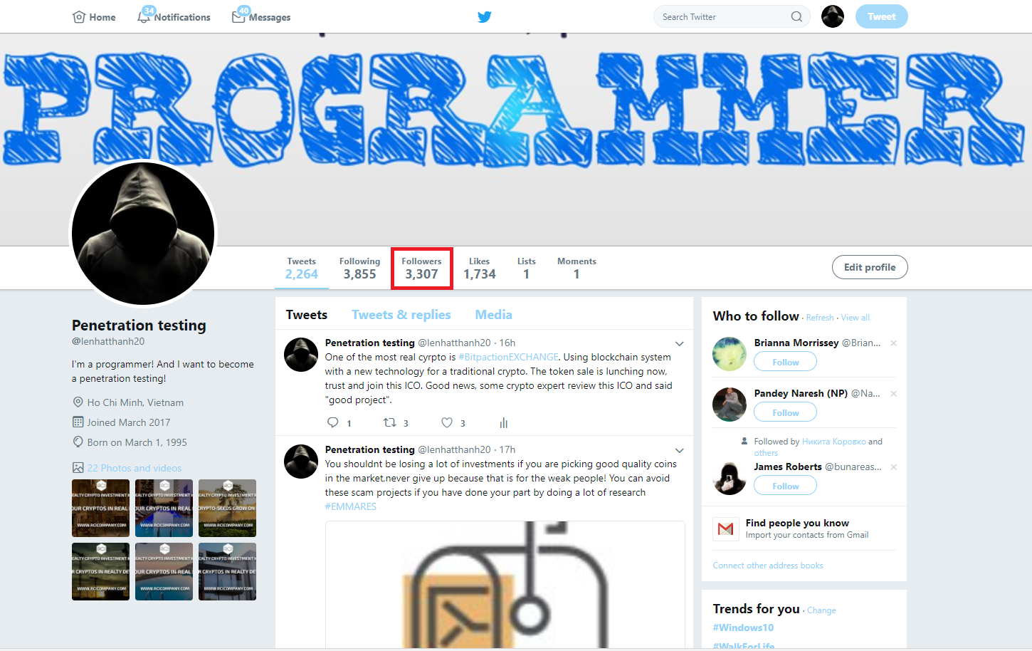 Hướng dẫn tăng follower Twitter nhanh nhất 2018