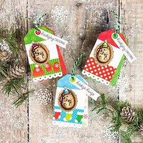 Sunny Studio Stamps: Hedgey Holidays Build-A-Tag Dies Holiday Tags by Rachel Alvarado