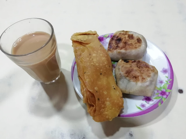 Snacks served with tea