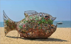 All It Took To Clean Up This Beach Was A Fish Sculpture Named Goby