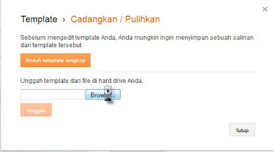 Cara Mengganti Template/Theme Blogspot