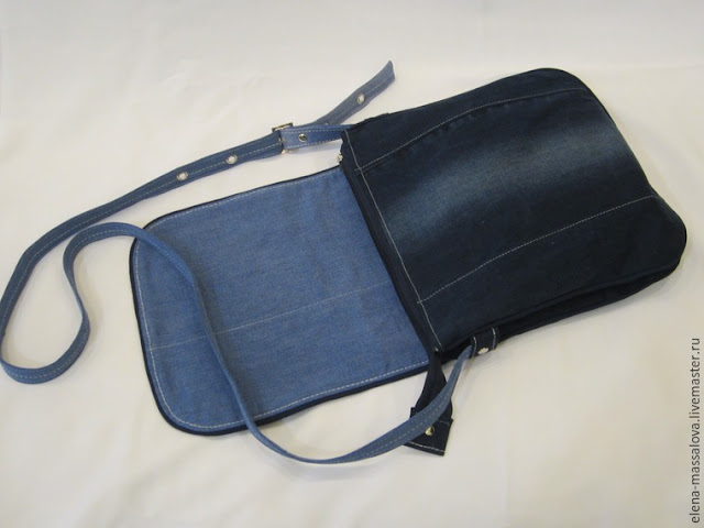 Bag of Old Jeans. Photo Sewing Tutorial.