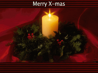 Beautiful candle glowing Christmas background wallpaper