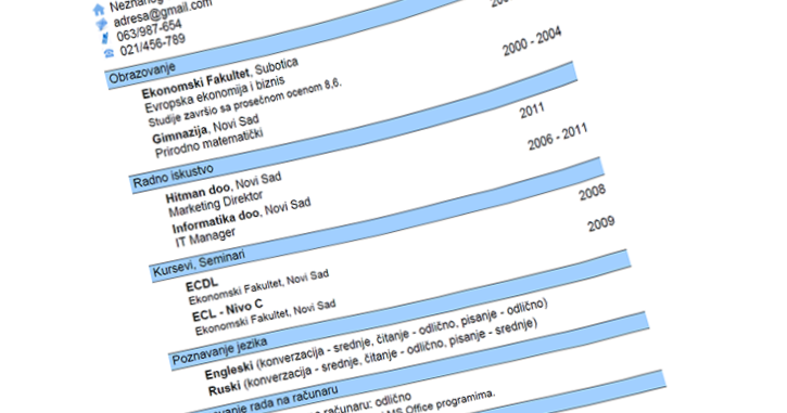 Format Curriculum Vitae (CV) Yang Benar