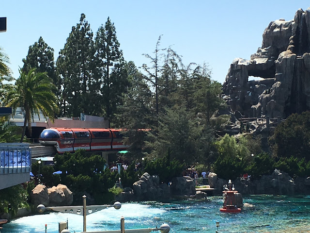 Disneyland Monorail Passing By Matterhorn Bobsleds