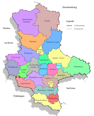 Karte der Provinz Sachsen Anhalt