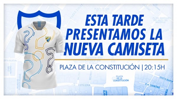El Málaga presenta hoy únicamente la equipación blanquiazul 2022/2023 de Hummel