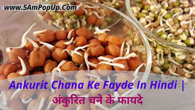 Ankurit Chane Ke Fayde In Hindi | अंकुरित चने के फायदे 