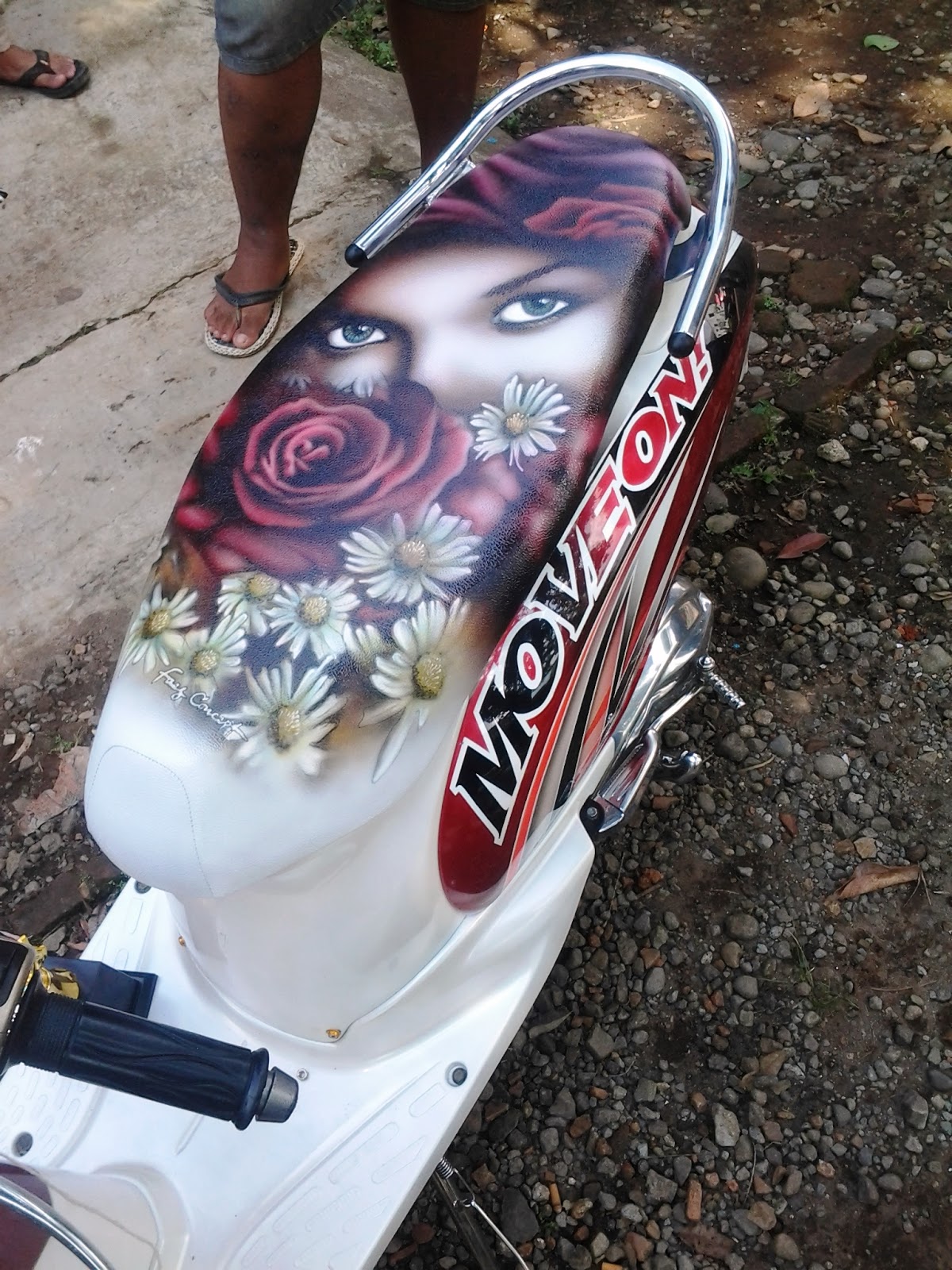 Kangfaeg Motor Airbrush Honda Scoopy Simple Modif