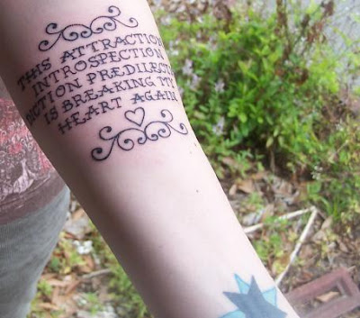 There are no real rules when it comes to emo tattoos. Emo Tattoo