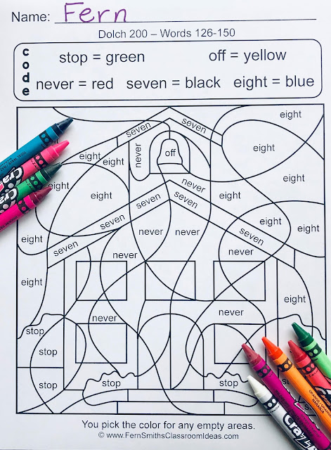 Your students will adore these TWENTY Dolch Words - Dolch 200 Color Your Answers worksheets while learning and reviewing ALL 200 words from the Dolch 200 list. Practice the Dolch Word reading skills at the same time as having some joy and fun of coloring in your classroom! You will love the no prep, print and go Color By Code Worksheets with Answer Keys Included. Bind them altogether for independent seat work, pass one out each morning for morning work / bell work. Perfect for homework that will not have confused and angry parent emails! Perfect for emergency substitute classroom work, answer keys included to help the sub. The possibilities are endless!