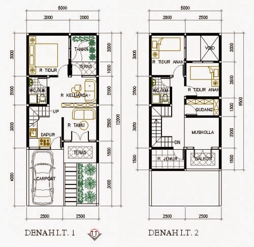 Desain Rumah  Minimalis  2  Lantai  Luas  Tanah  60M2  Foto 