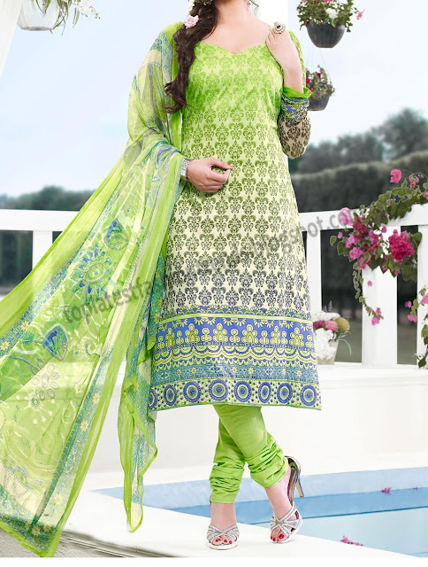 salwar kameez suit in green