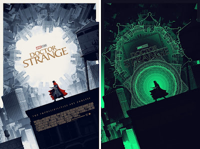 Doctor Strange Movie Poster Glow in the Dark Screen Print by Matt Ferguson x Grey Matter Art x Marvel