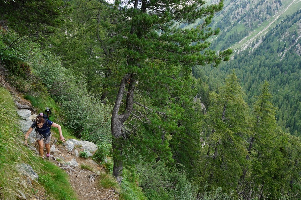 Steep trail to Lac des Adus
