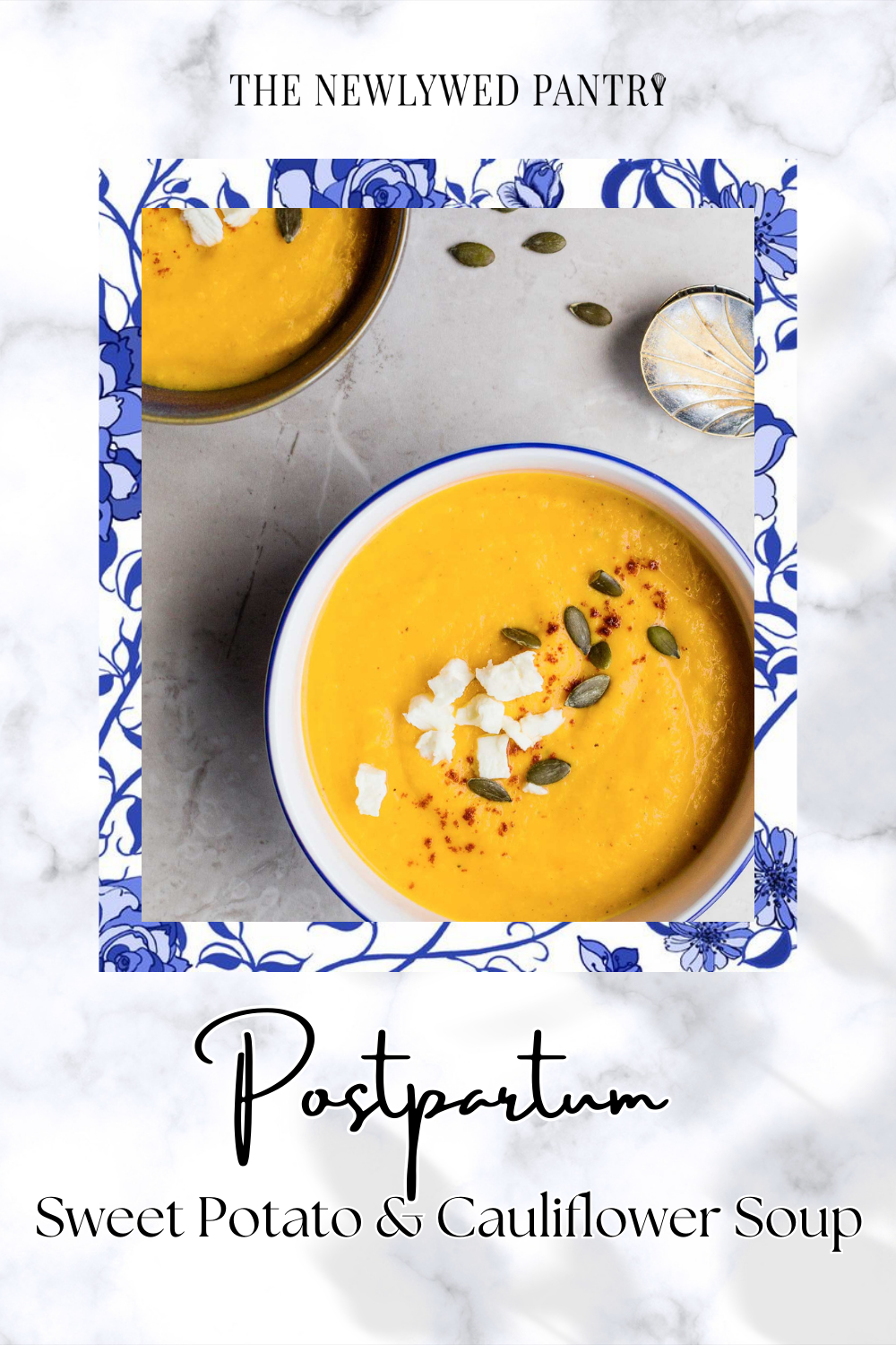 sweet potato caulflower soup recipe for pinterest