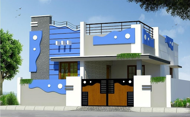 village normal house front elevation designs