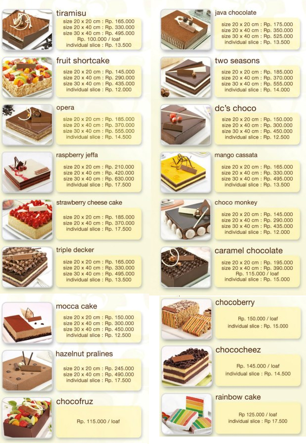 Daftar Harga  Kue  Ulang Tahun Wonder Harga  Yos