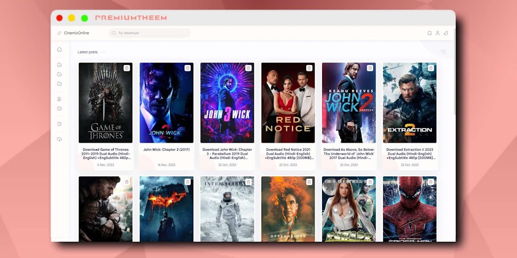 Cinemix Online Blogger New Premium Theme With Premium Features
