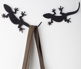 gecko coat rack hook, black