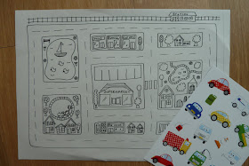 Car layout drawing and car stickers