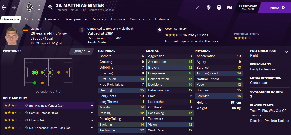 FM21 Matthias Ginter