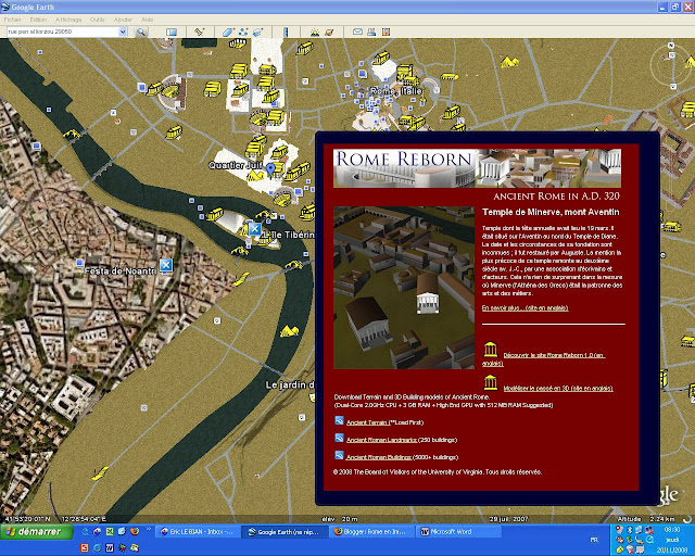 rome antique en 3D, google earth, rome, rome en images, italie