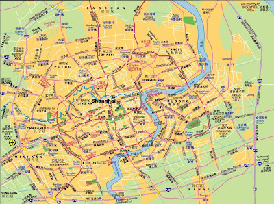 Street map of Shanghai