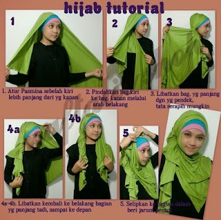 Koleksi Foto Tutorial Jilbab Pashmina Wajah Bulat