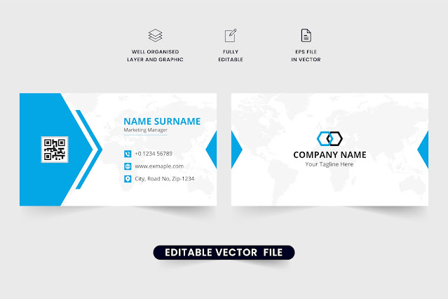 Visiting card template vector design free download