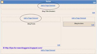 Add Page Element to Blogger Header and Blog Posts