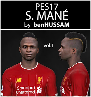 PES 2017 Faces Sadio Mané by BenHussam