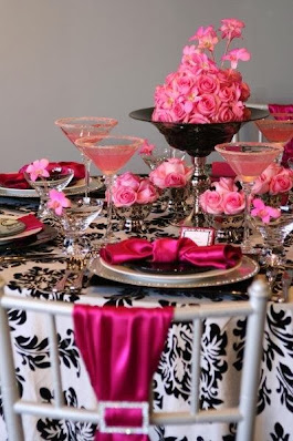 Pink and Black Wedding Style